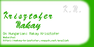 krisztofer makay business card